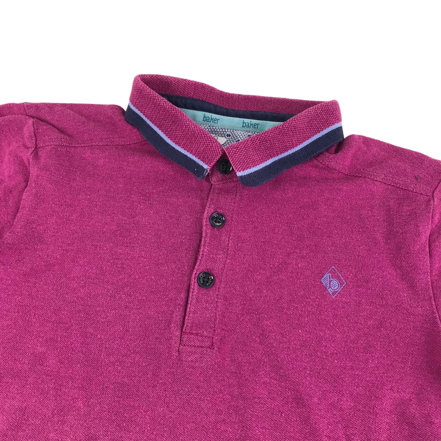 Ted Baker Polo Shirt Age 9 Dark Fuchsia Pink Short Sleeve