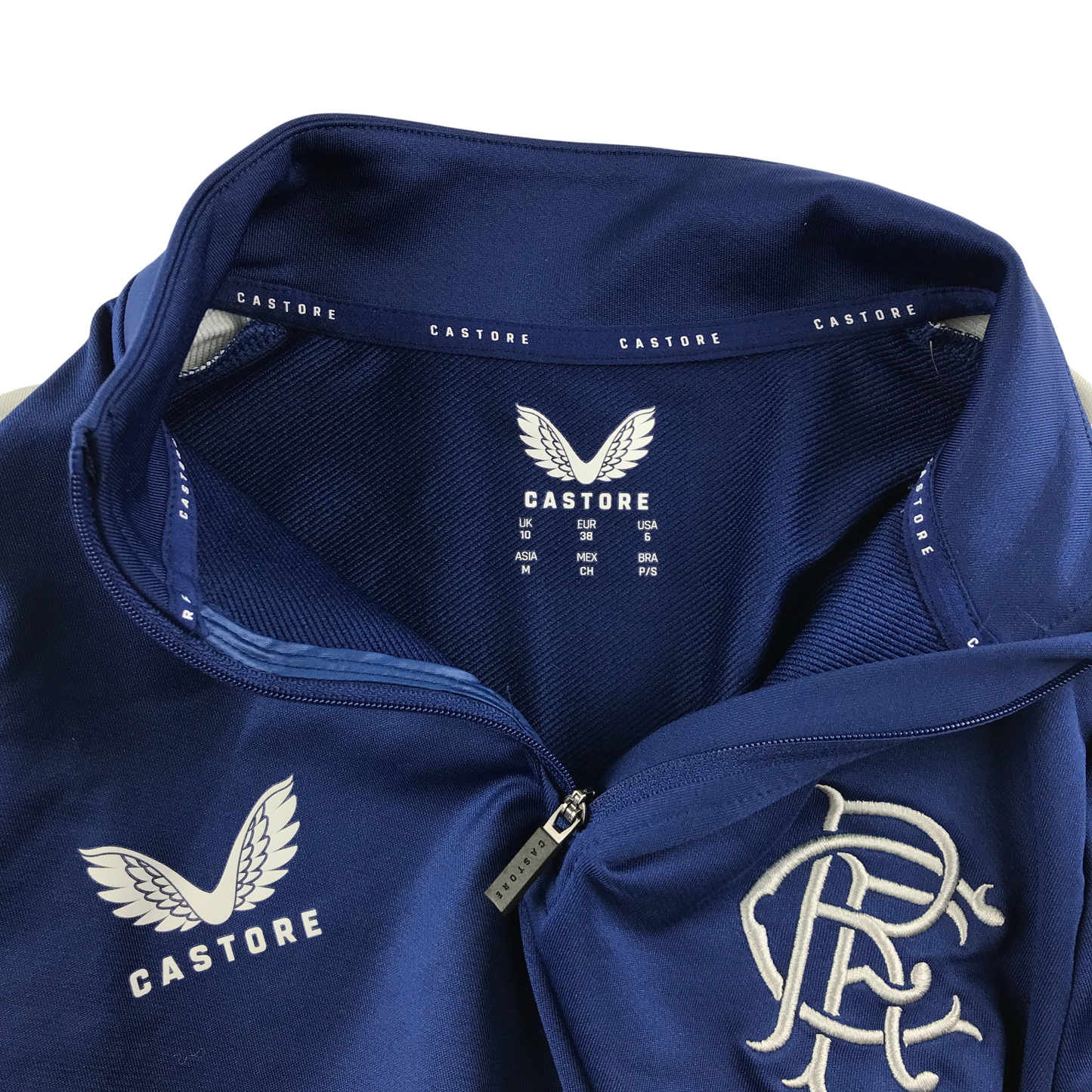 Castore Rangers FC Coaches Matchday 1/4 Zip Midlayer - Blue