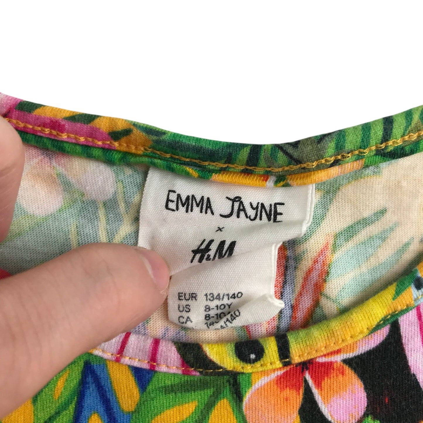 Emma Jayne X H&M dress 9-10 years multicoloured floral and animal print design cotton