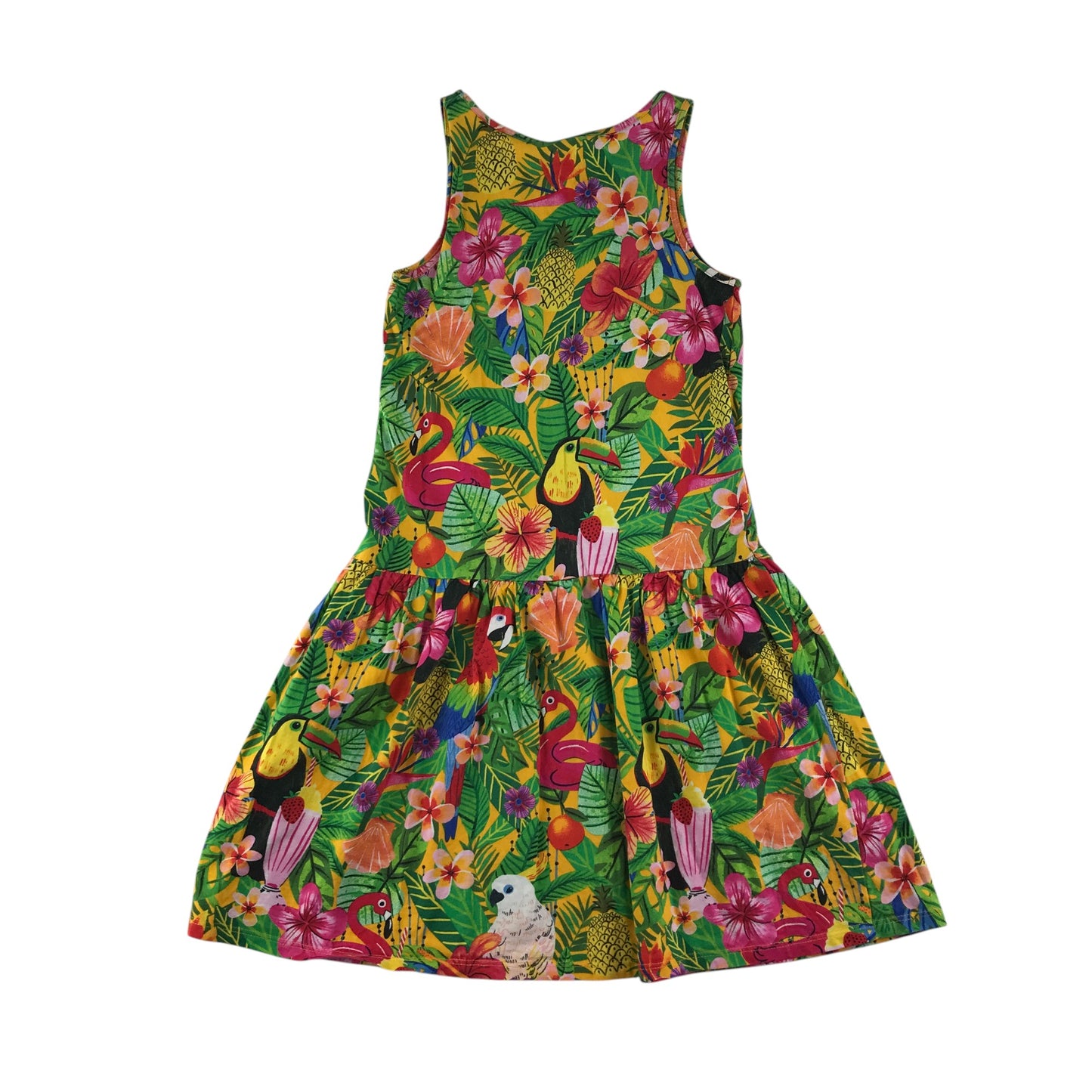 Emma Jayne X H&M dress 9-10 years multicoloured floral and animal print design cotton