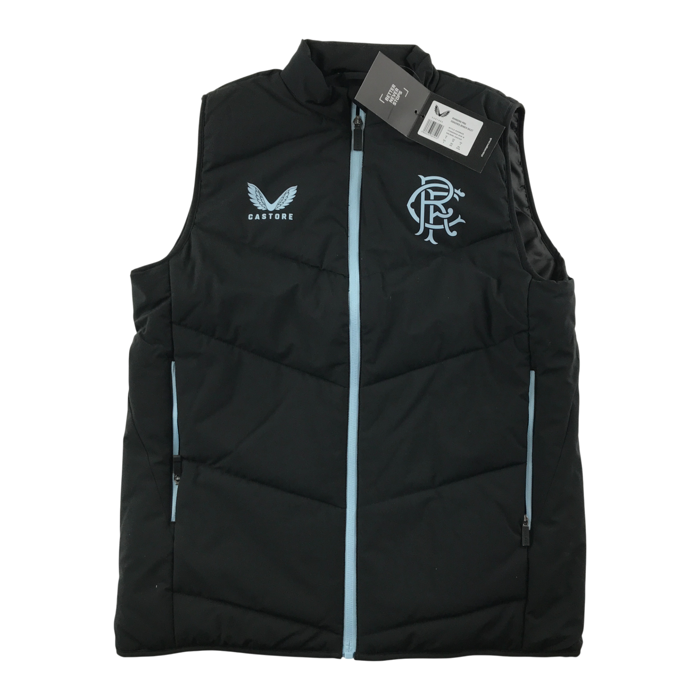 Castore Rangers FC Pro Coaches Bench Gilet - Black