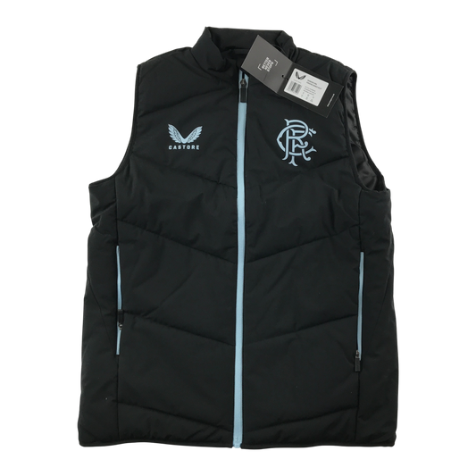 Castore Rangers FC Pro Coaches Bench Gilet - Black