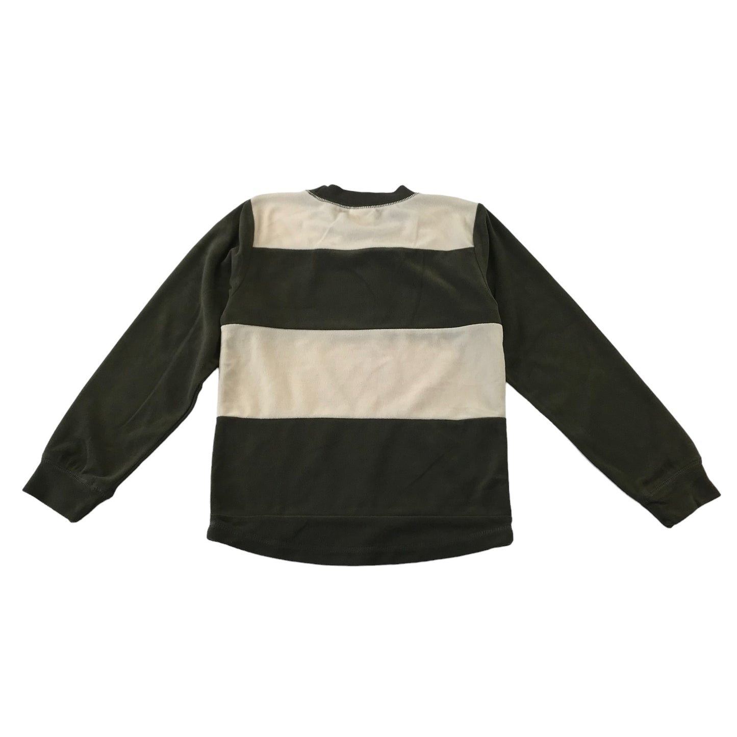 Stormberg jumper 6-7 years khaki and cream stripy fleece material