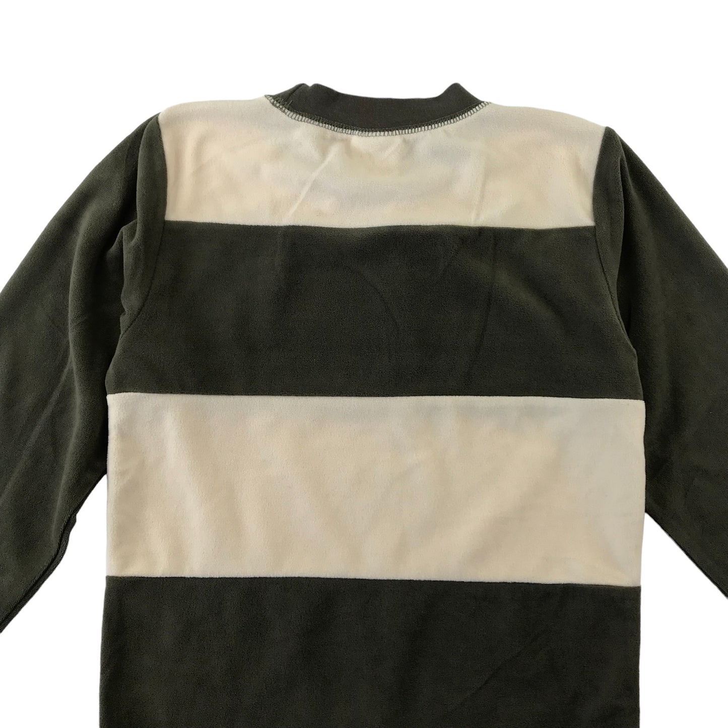 Stormberg jumper 6-7 years khaki and cream stripy fleece material