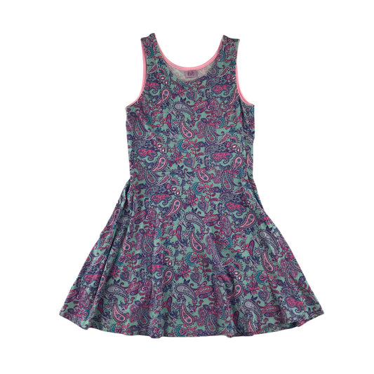 F&F dress 10-11 years blue floral print design