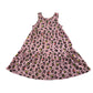 F&F dress 7-8 years pink leopard animal print layered cotton