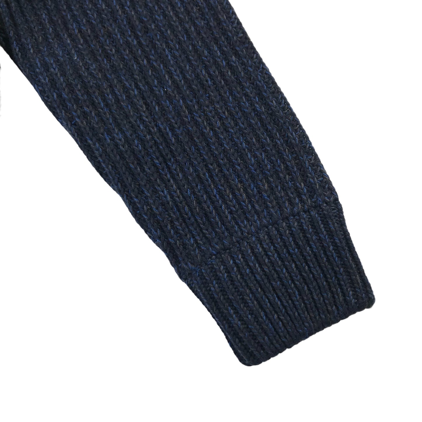 Next jumper 7 years navy plain vertical textured half zipper