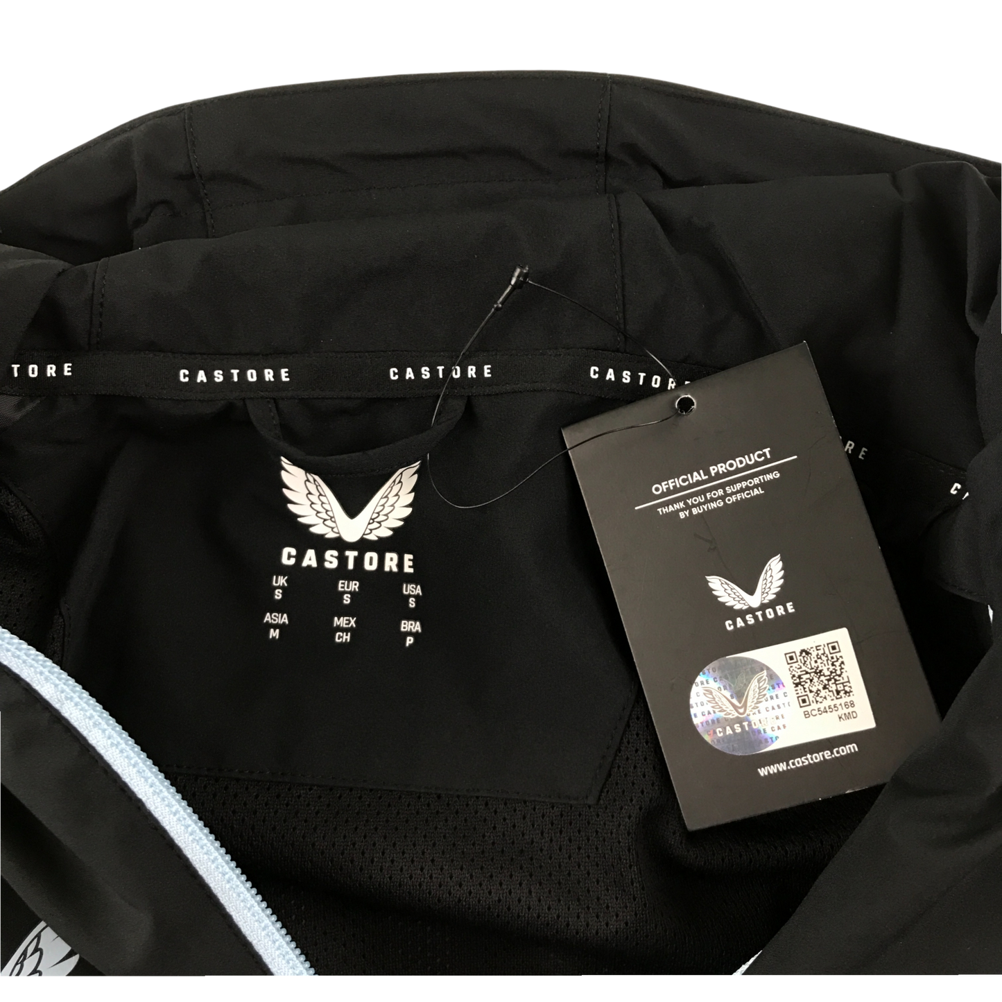 Castore Rangers FC Pro Players Training Rain Jacket - Black