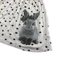 H&M dress 9-10 years white polka dot with rabbit print cotton