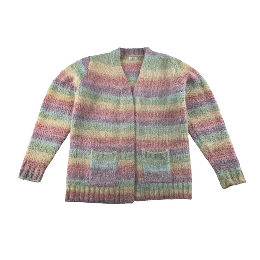 Next cardigan 10-11 years multicoloured stripy fluffy soft
