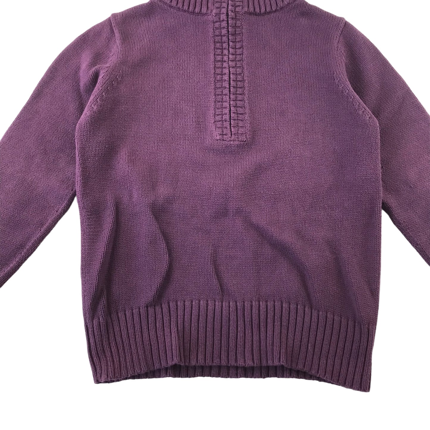 Bhs jumper women's size 10 purple plain half zipper turtle neck