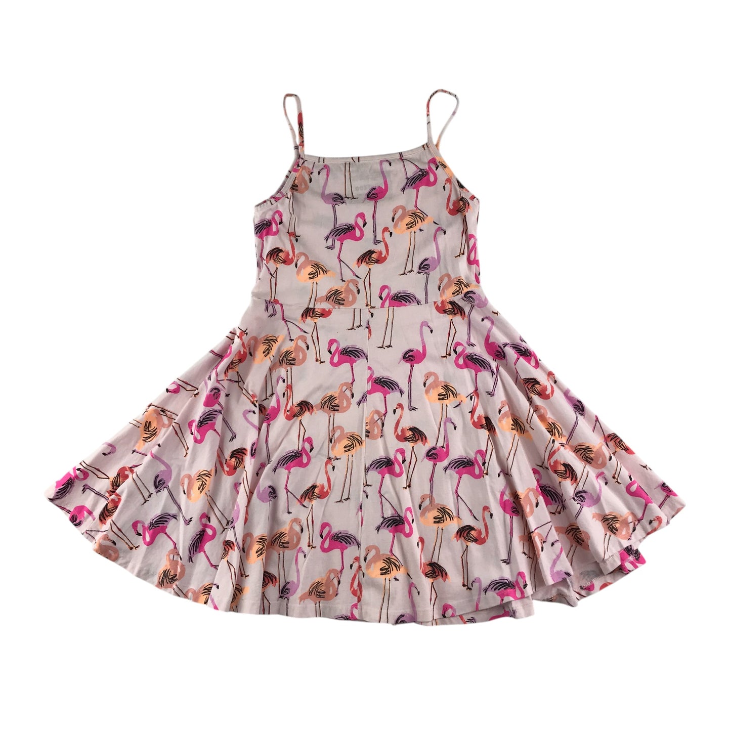 Debenhams dress 9-10 years pink flamingo print design cotton