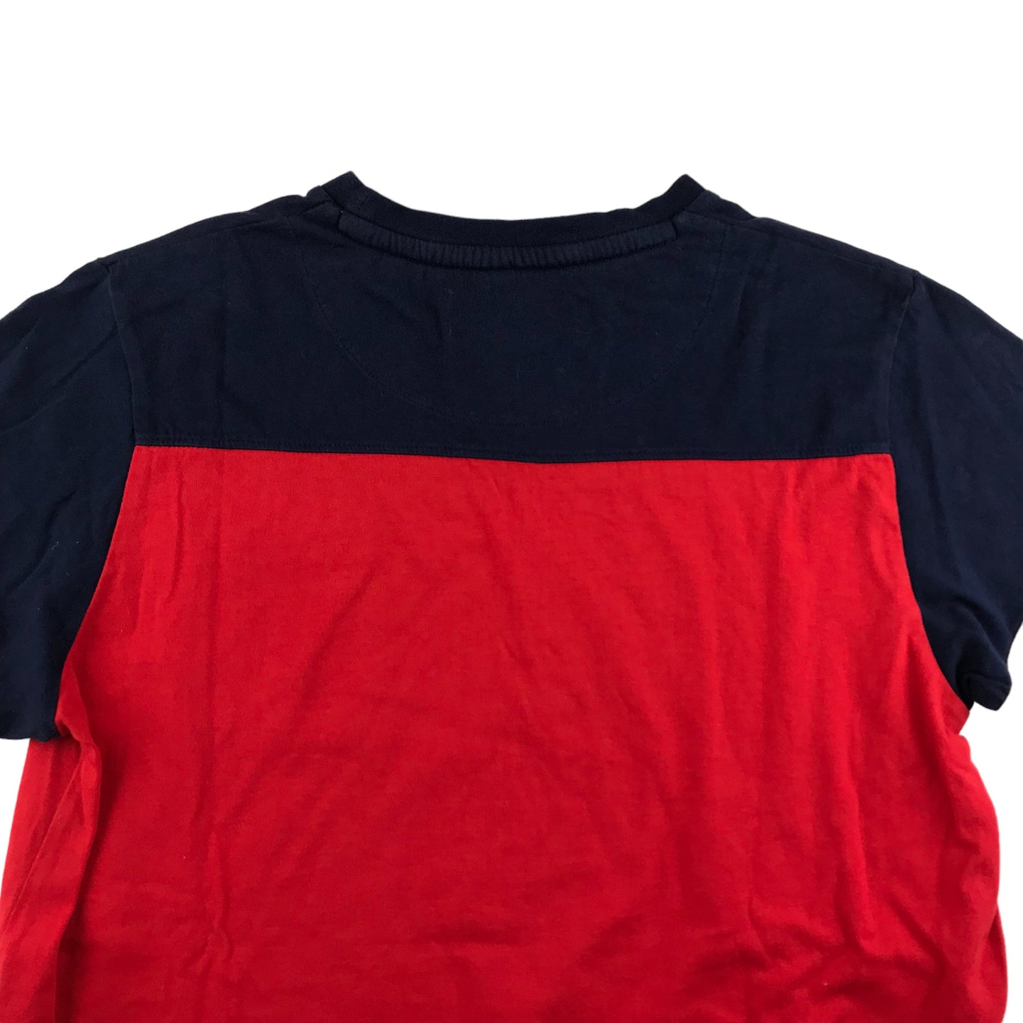 Fila T-shirt Size S Red Navy Panelled Short Sleeve Cotton