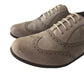 Clarks brogue heels shoe size 4 brushed light beige leather with laces