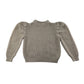 Zara Knit Jumper 7-8 Years Beige Puff Sleeve