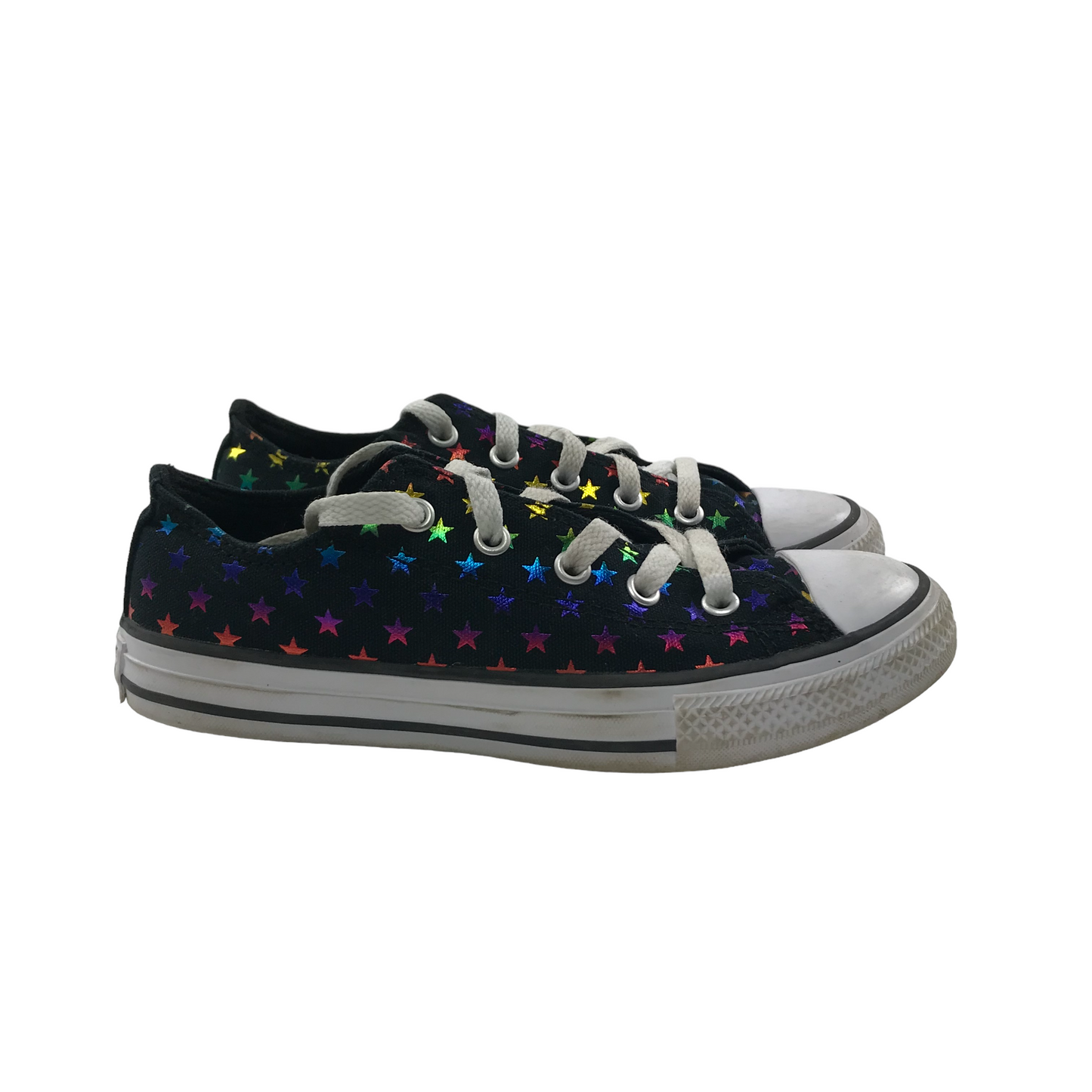 Converse Black Multicoloured Star Trainers Shoe Size 1