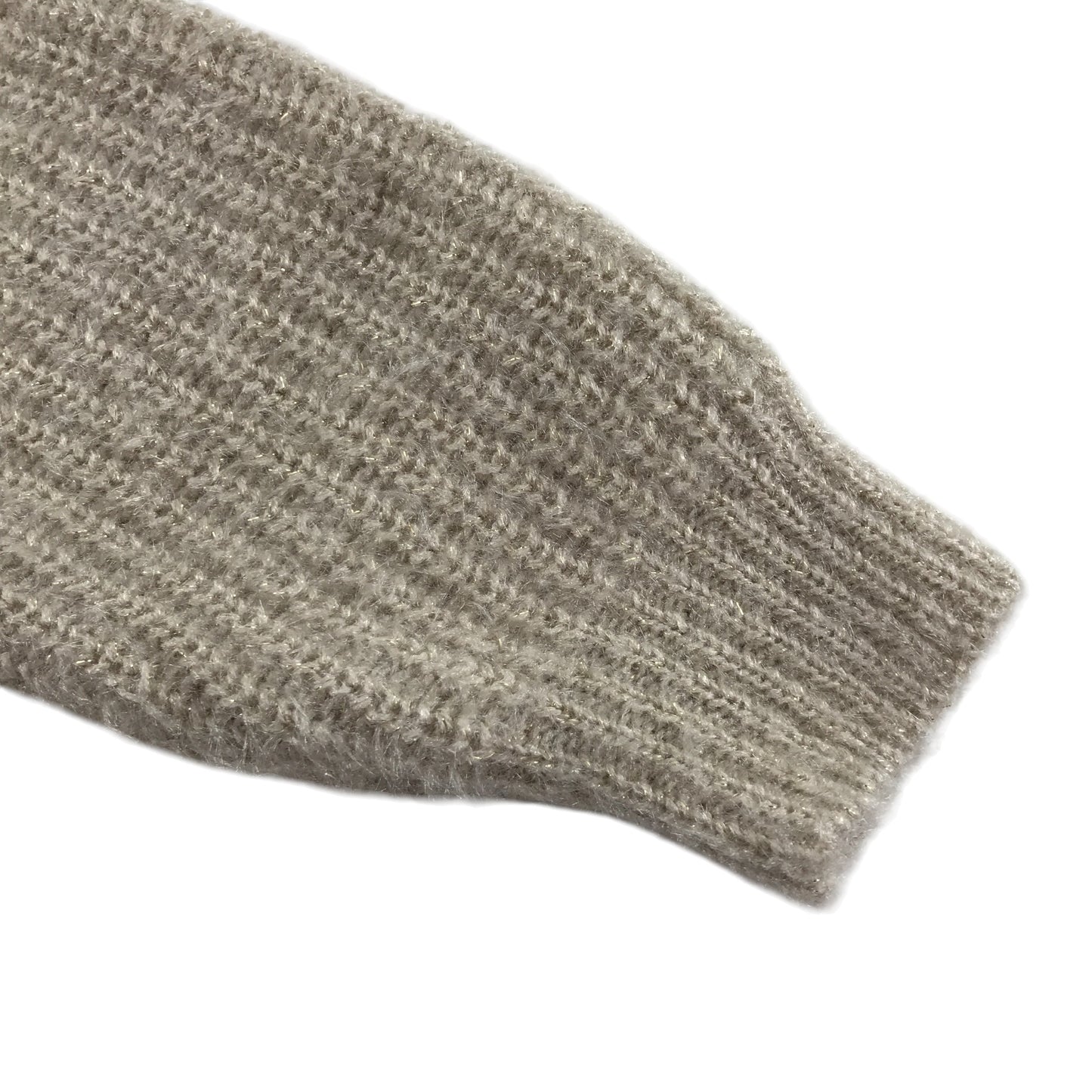Zara Knit Jumper 7-8 Years Beige Puff Sleeve