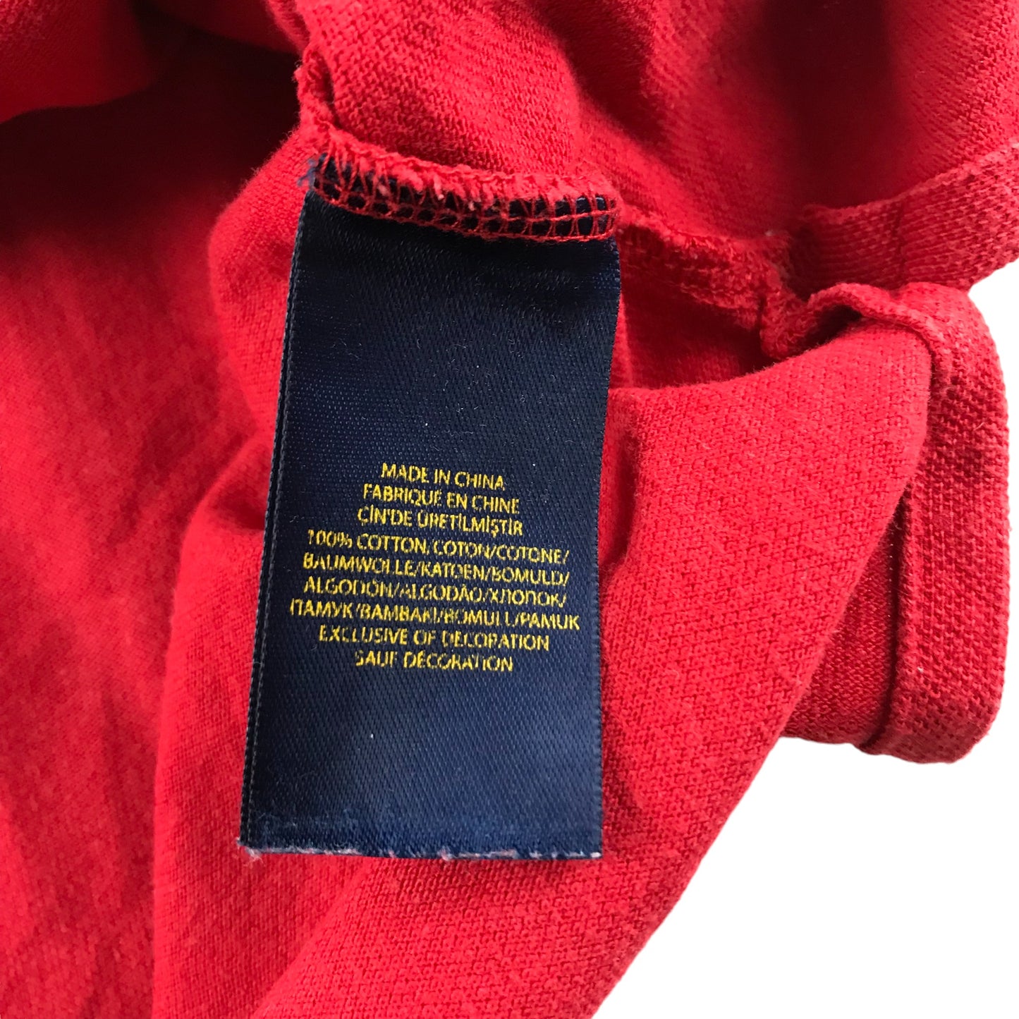 Ralph Lauren Polo Shirt Age 15 Red Short Sleeve