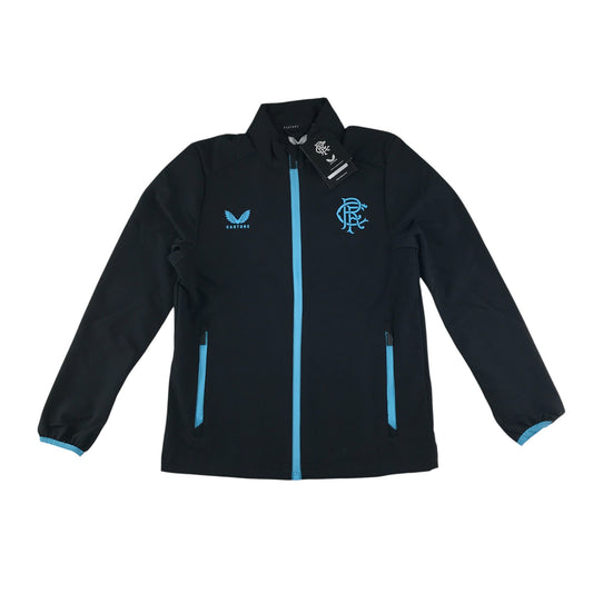 Castore Rangers FC light jacket Junior size L 158cm black and blue Players Travel Jacket