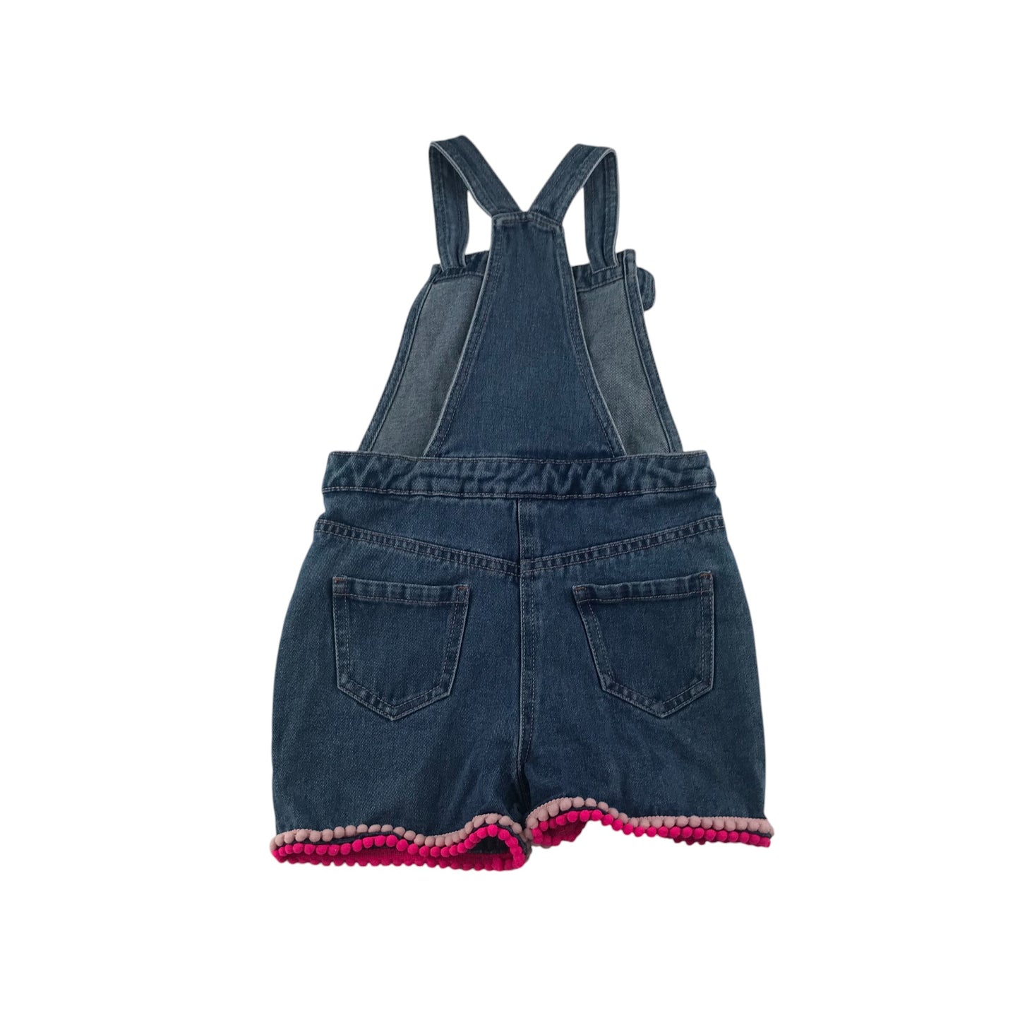 Matalan dungaree shorts 5-6 years blue denim with detailed hem cotton