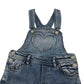 H&M dungaree shorts 5-6 years blue denim with love heart detail