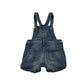 H&M dungaree shorts 5-6 years blue denim with love heart detail