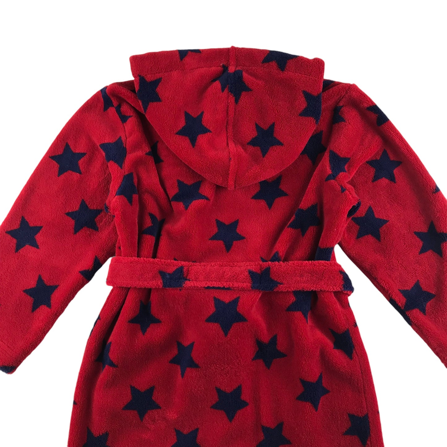 John Lewis dressing gown 6-7 years red with navy stars