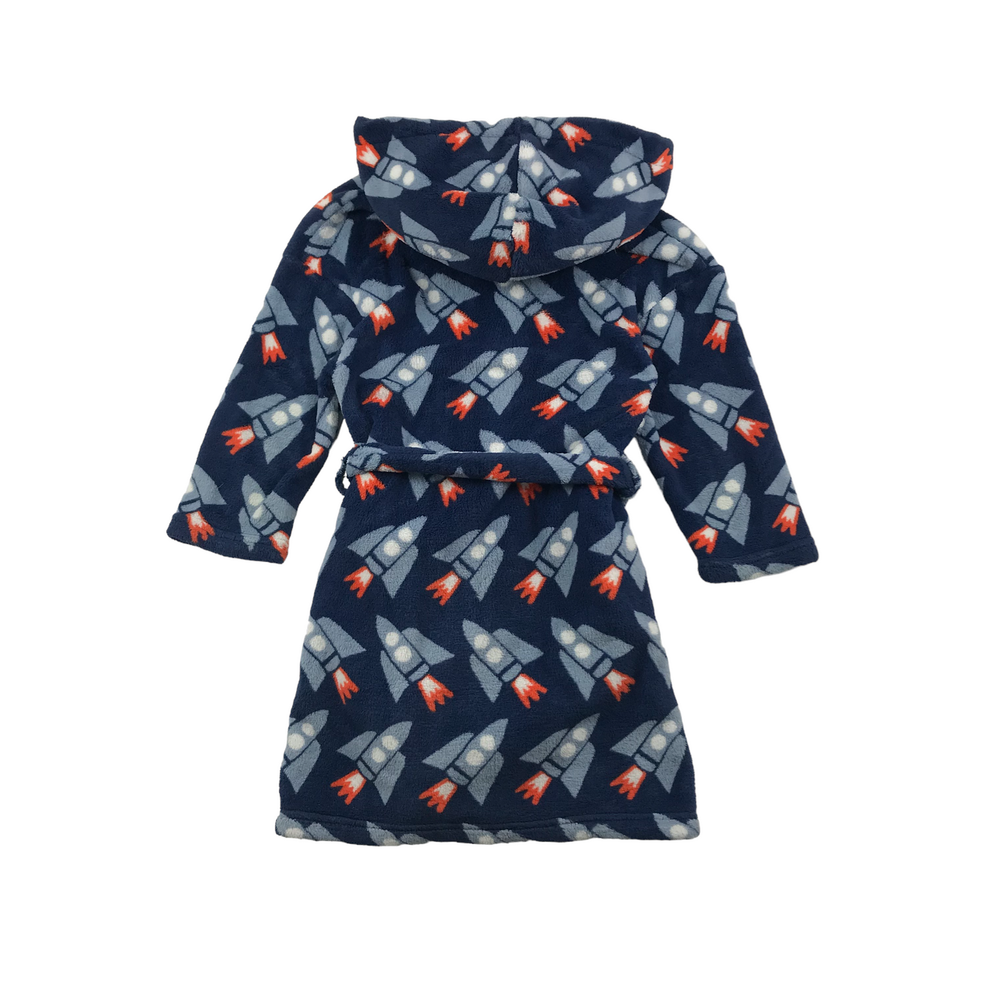 M&S Navy Rocket Print Gown Age 6