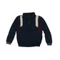 River Island Polo Shirt Age 5 Navy Red White Burgundy Panelled Long Sleeve