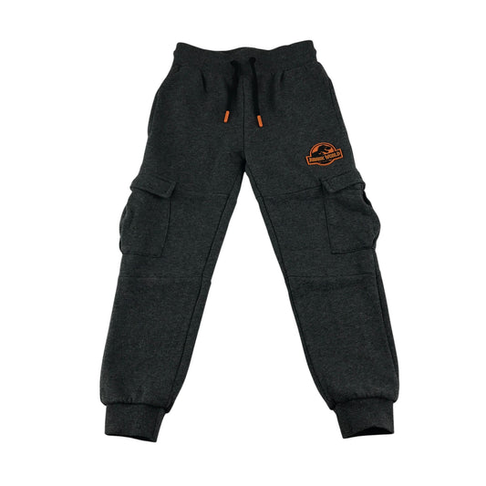 Primark joggers 5-6 years grey cargo style Jurassic World logo