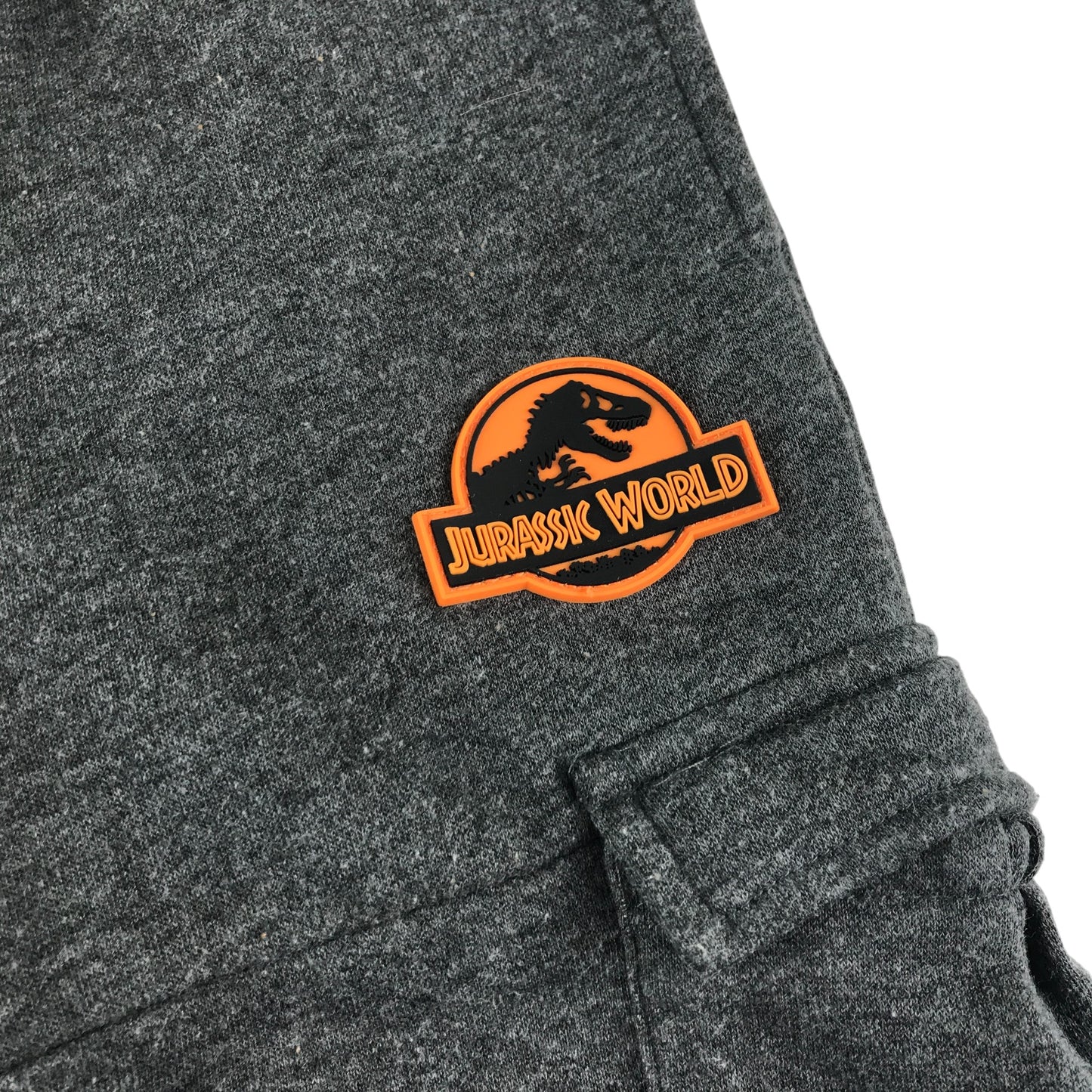 Primark joggers 5-6 years grey cargo style Jurassic World logo