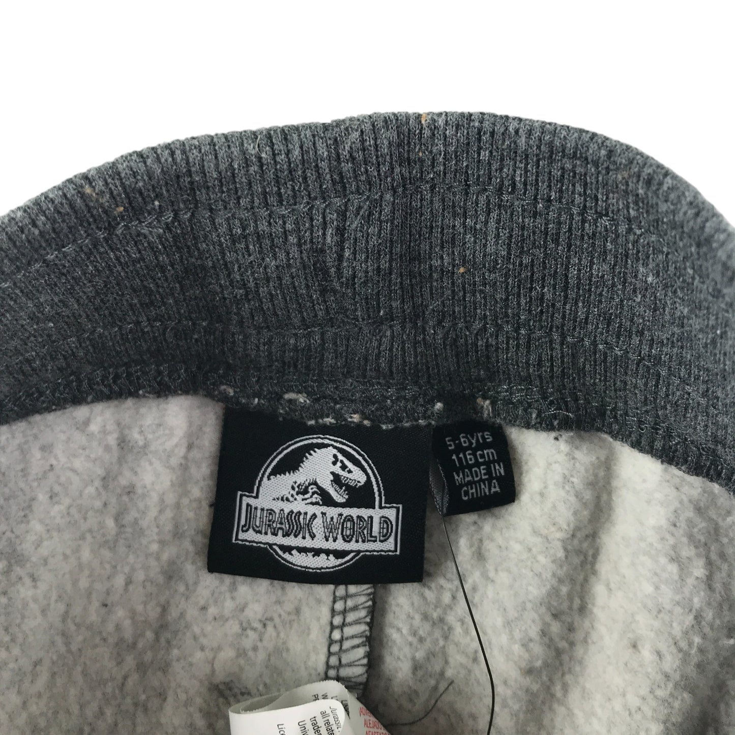 Primark joggers 5-6 years grey cargo style Jurassic World logo