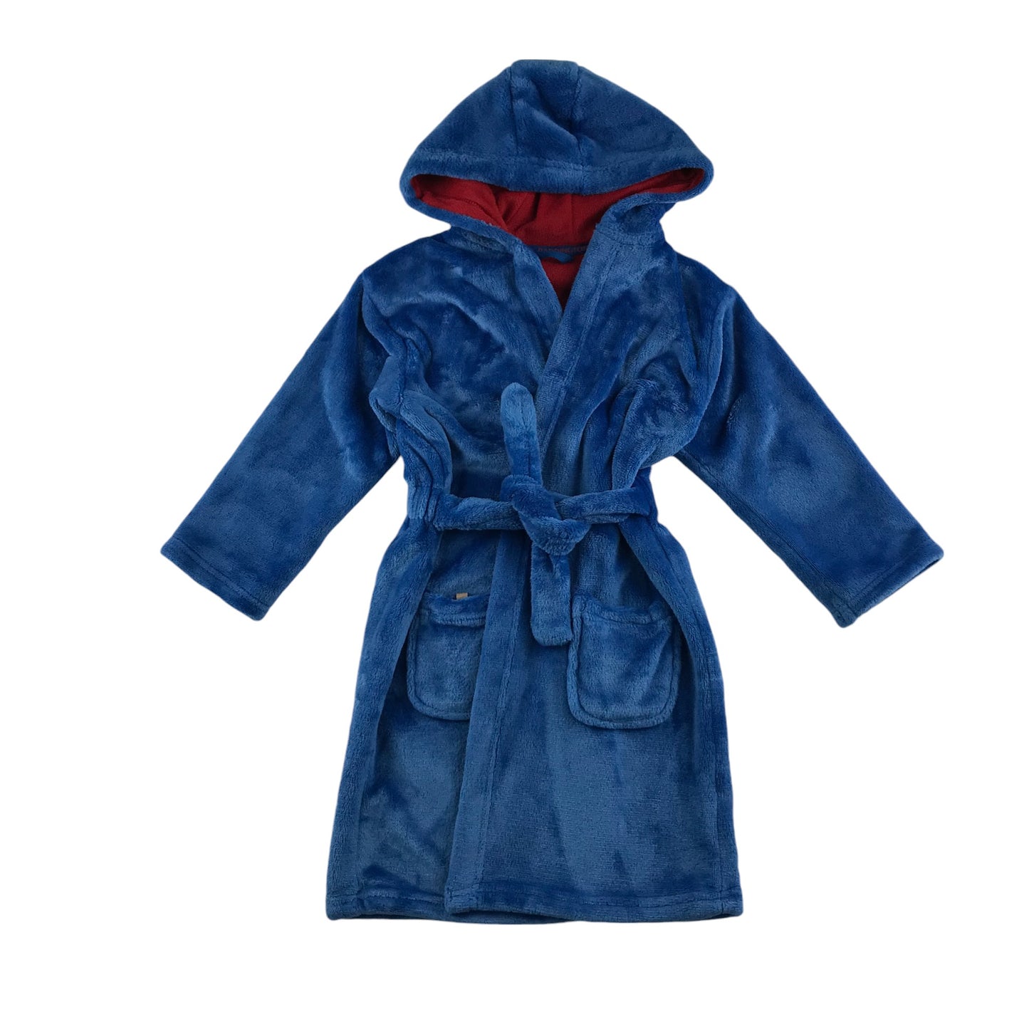 M&S dressing gown 5-6 years plain blue Paddington bear