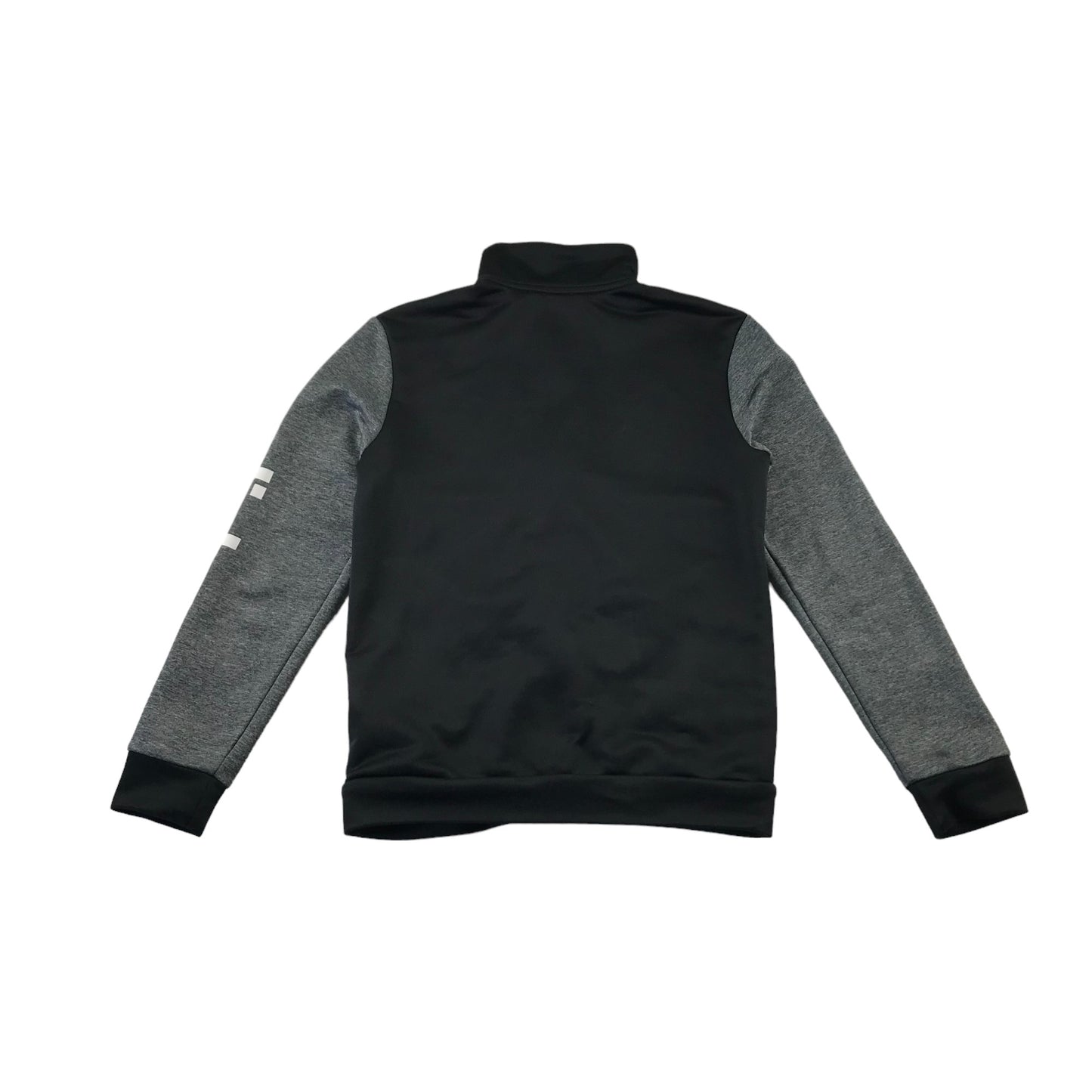 Adidas Sweatshirt 11-12 years grey and black panelled zip top