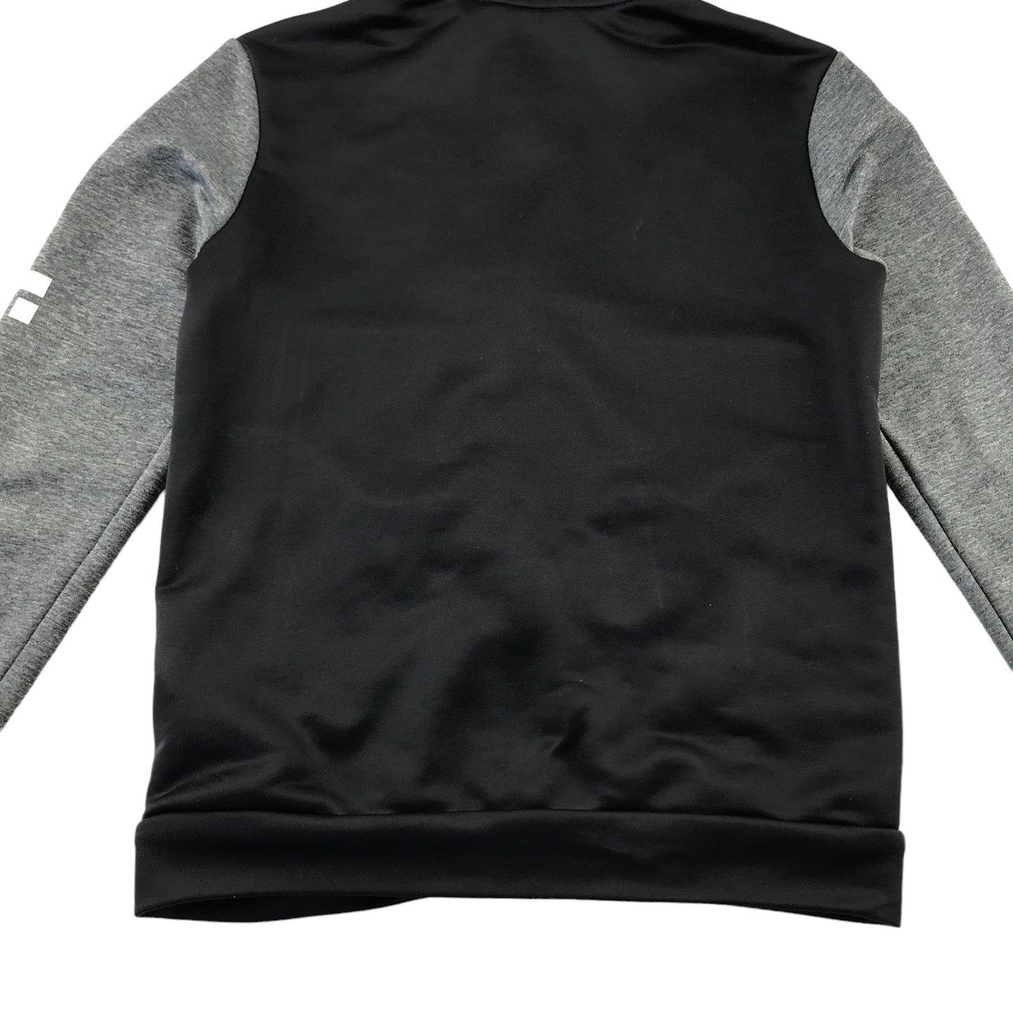 Adidas Sweatshirt 11-12 years grey and black panelled zip top