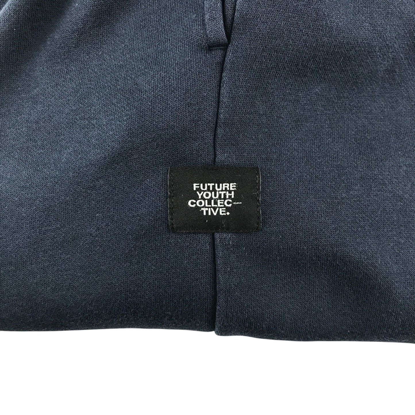 F&F joggers 7-8 years navy plain elasticated waist cuffed leg