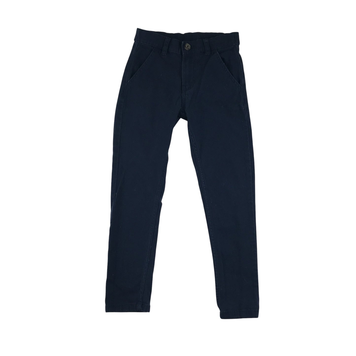 Tu trousers 6-7 years navy plain chino style adjustable waist