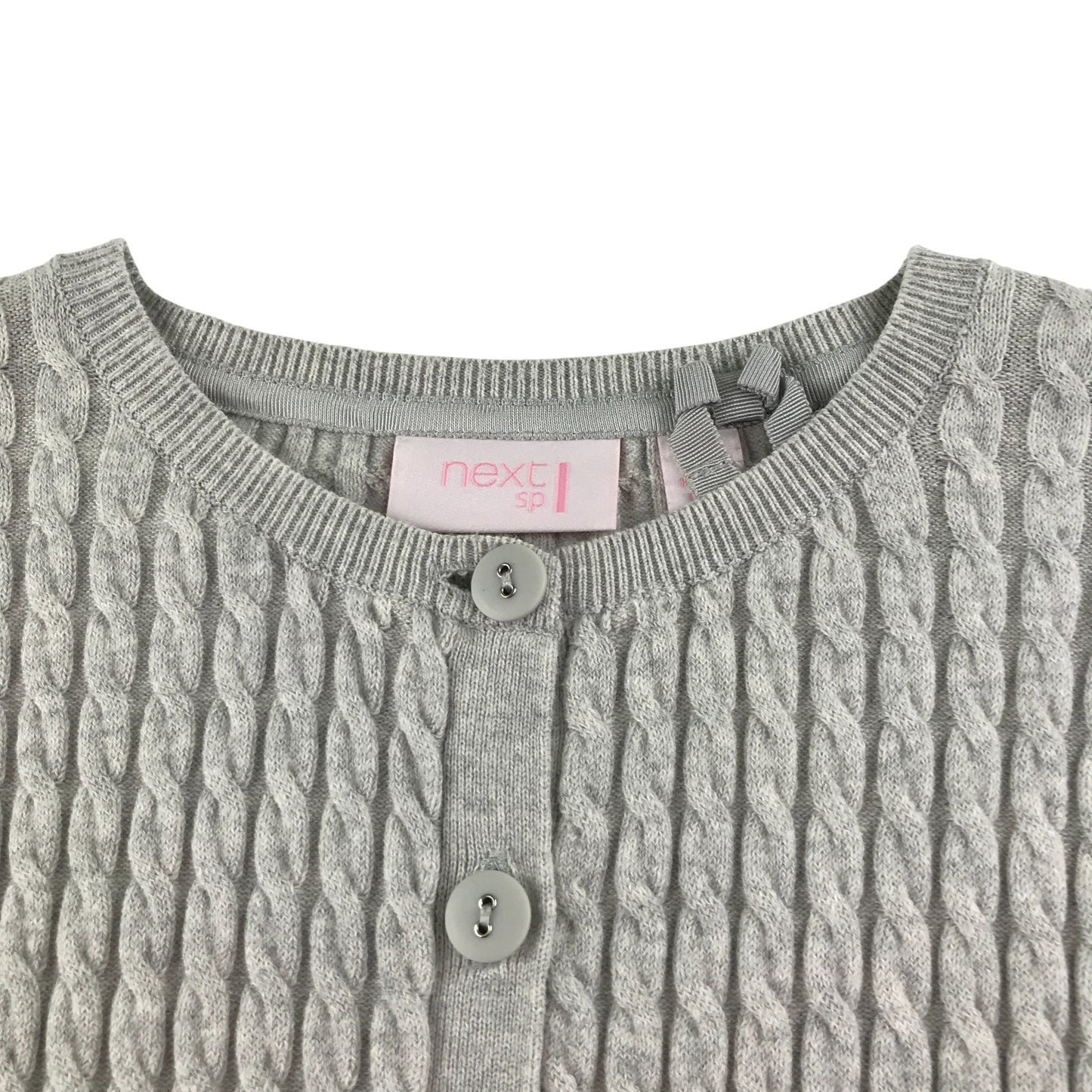 Next Cardigan 9-10 Years Beige Button Up Knit