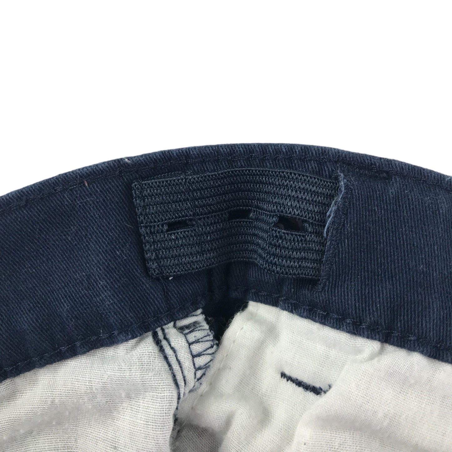 Tu trousers 6-7 years navy plain chino style adjustable waist