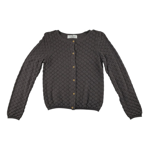 H&M Cardigan 8-9 Years Brown Button Up Cotton Knit