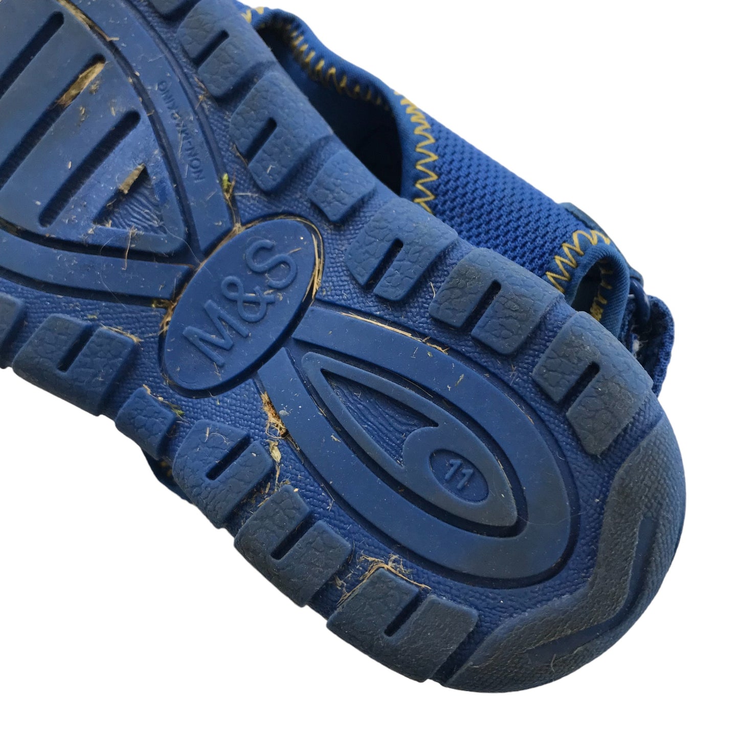 M&S Sandals Shoe Size 11 Junior Blue and Mustard Yellow with Straps