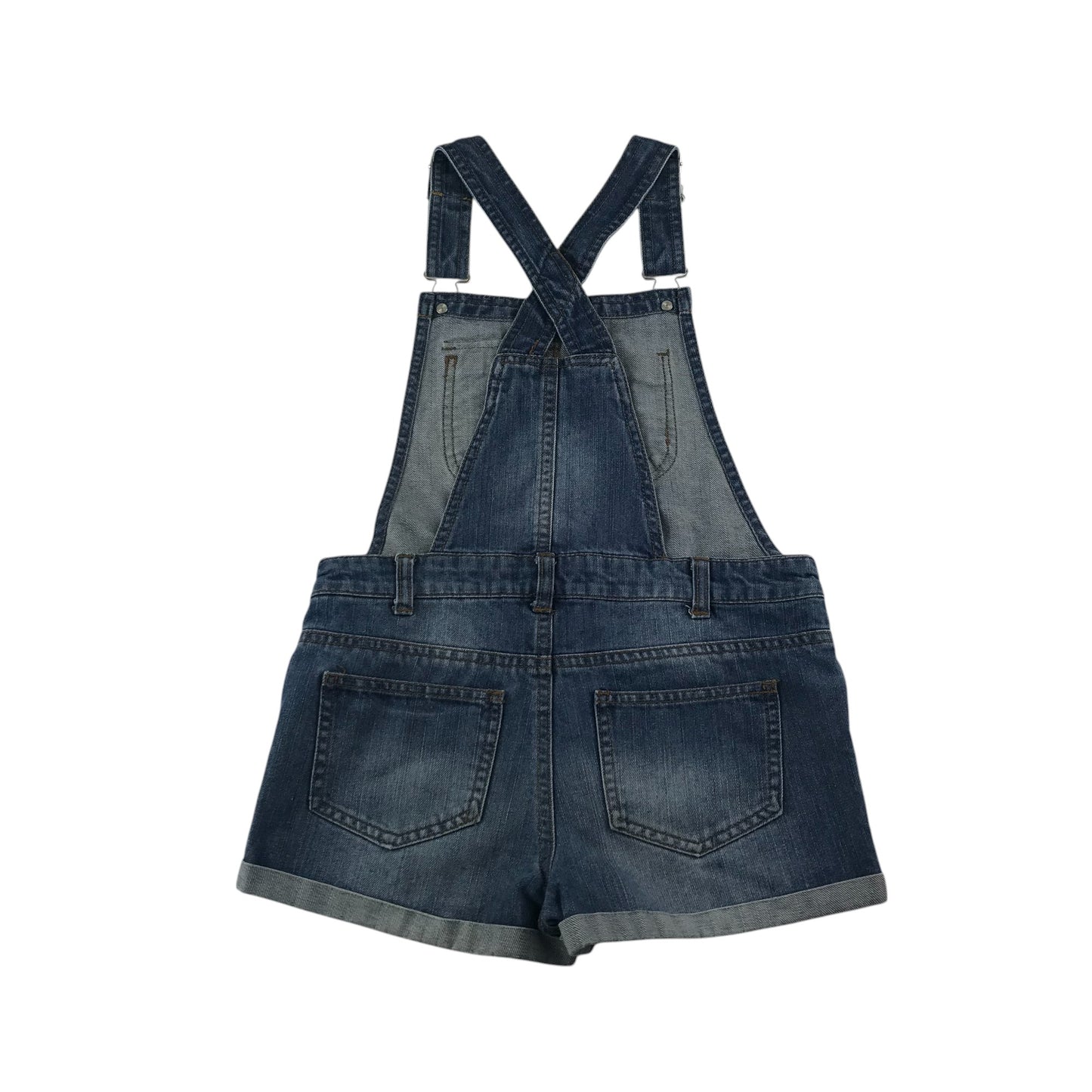 Primark dungaree shorts 8-9 years blue denim with pockets