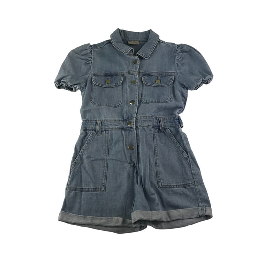 Matalan playsuit 8-9 years blue denim button up