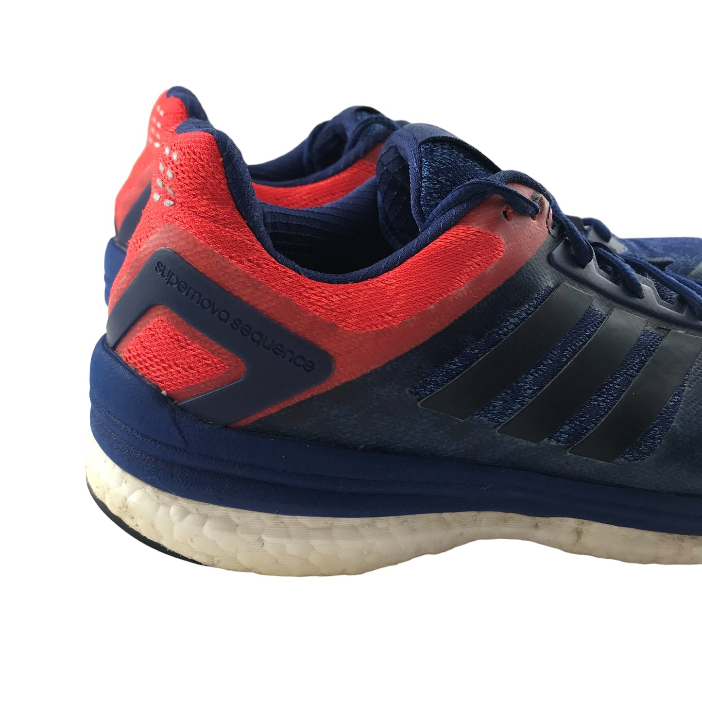 Adidas Supernova Sequence trainers shoe size 11 blue and red sneakers with laces