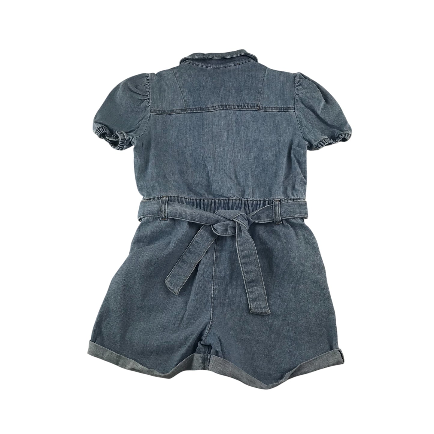 Matalan playsuit 8-9 years blue denim button up