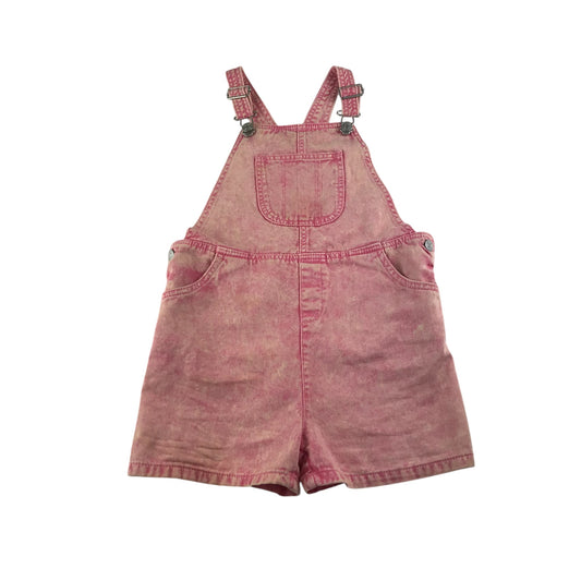 Tu dungaree shorts 9-10 years pink denim plain cotton