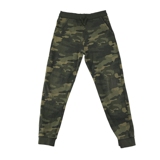 M&S joggers 10-11 years khaki green camo print cuffed legs