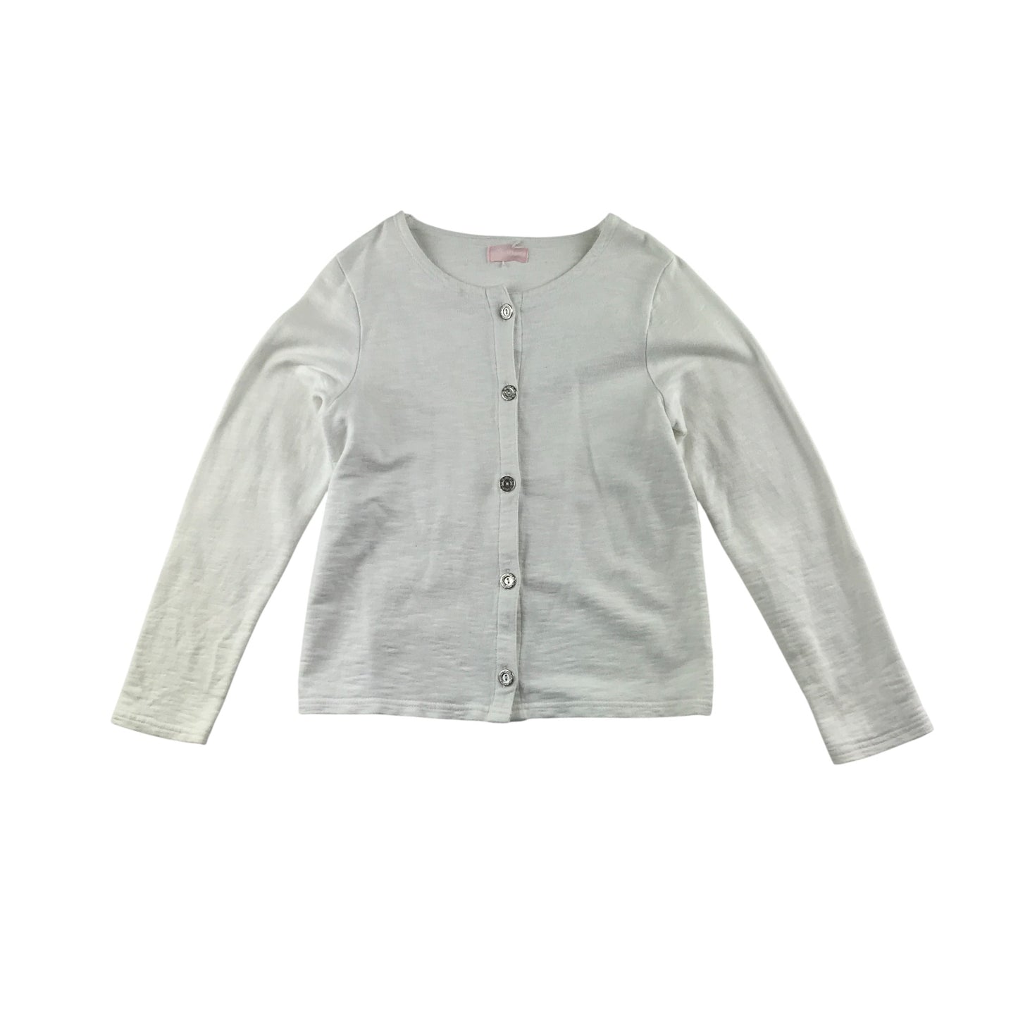 Next Cardigan 8-9 Years Cream Button Up Cotton