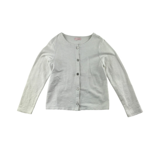 Next Cardigan 8-9 Years Cream Button Up Cotton