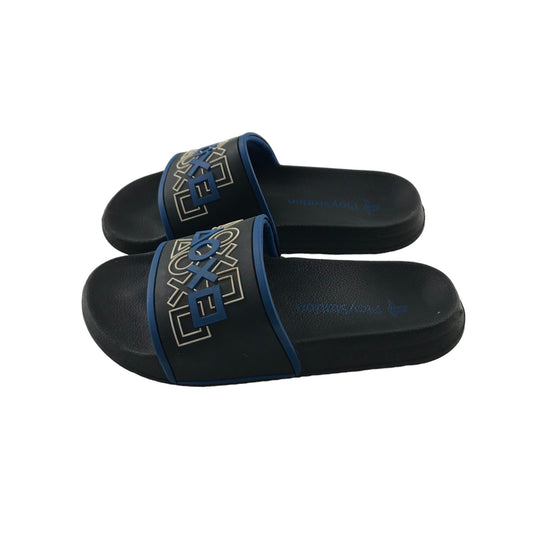 Sliders Shoe Size 1 Black PlayStation Button Graphic Sandals